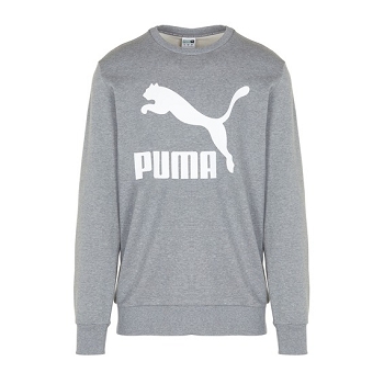 PUMA  TEXTILE CLASSIC LOGO CREW<br>Gris