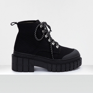 NO NAME KROSS LOW BOOTS BIG CANVAS<br>Noir