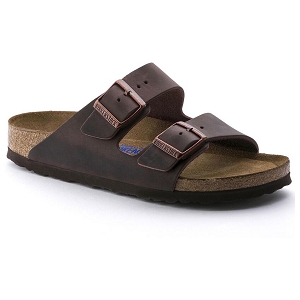 BIRKENSTOCK ARIZONA CUIR SFB CUIR GRAS HABANA 0452761<br>Marron