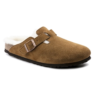 BIRKENSTOCK BOSTON VL SHEARLING MINK 1001141 <br> Marron