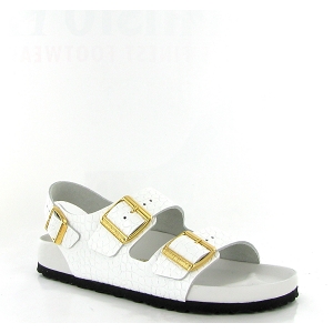 BIRKENSTOCK MILANO RIVET LOGO 1024235 <br> Blanc