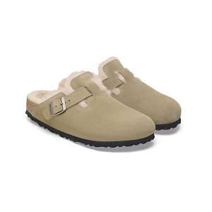 BIRKENSTOCK BOSTON SHEARLING SUEDE LEATHER 1028299<br>Marron