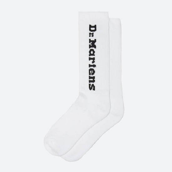 Doc martens famille vertical logo sock ad075100 blanc