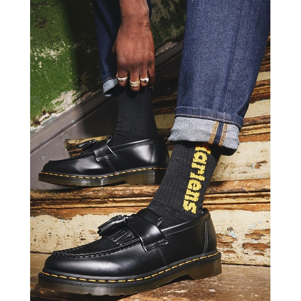 Doc martens famille vertical logo sock ad075001 noirD105001_2