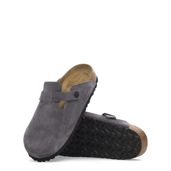Birkenstock sabot boston bs velvet grey 1028602 grisD118301_3