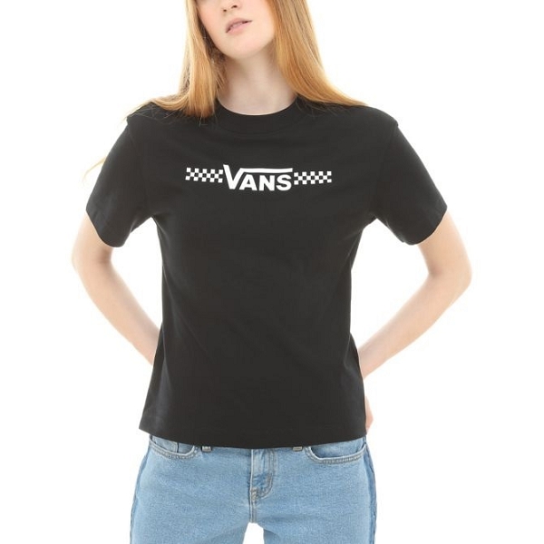 Vans textile tee shirt wm funnier times boxy noirE007401_2