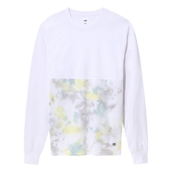 Vans textile tee shirt elevated tie dy vn0a49k8wht1 blanc