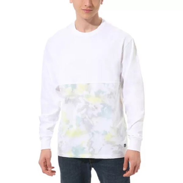 Vans textile tee shirt elevated tie dy vn0a49k8wht1 blancE061101_2