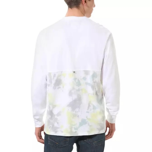 Vans textile tee shirt elevated tie dy vn0a49k8wht1 blancE061101_3