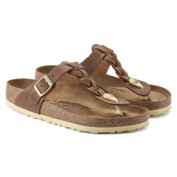 Birkenstock nu pieds et sandales gizeh braided fl 1021336 marronE189701_2