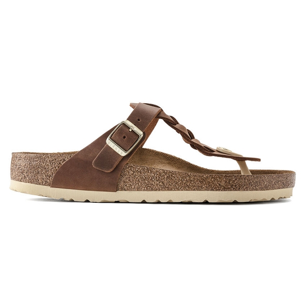 Birkenstock nu pieds et sandales gizeh braided fl 1021336 marronE189701_3