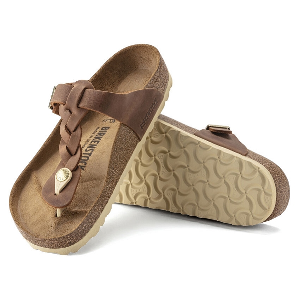 Birkenstock nu pieds et sandales gizeh braided fl 1021336 marronE189701_4