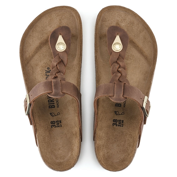 Birkenstock nu pieds et sandales gizeh braided fl 1021336 marronE189701_5