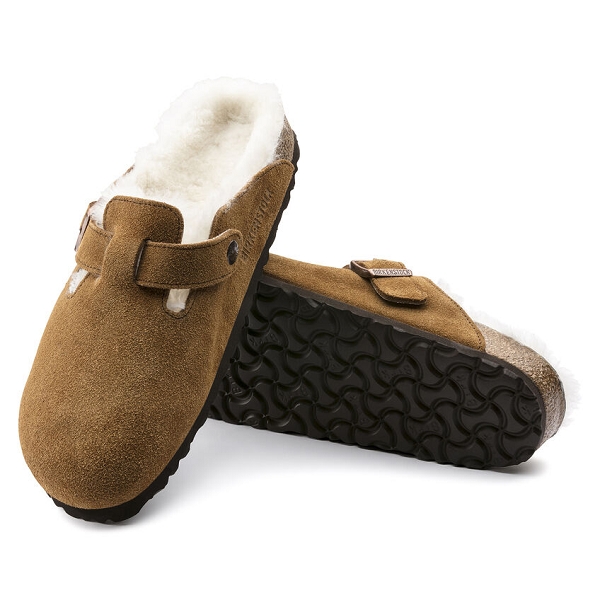 Birkenstock fermees boston vl shearling mink 1001141 marronE232101_4