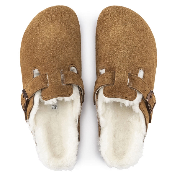 Birkenstock mule boston vl shearling mink 1001141 marronE232101_5