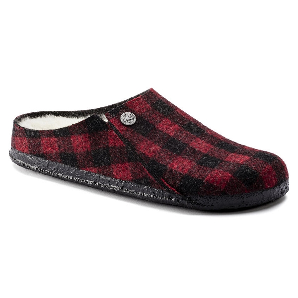 Birkenstock mules zermatt rivet plaid red 1017542 rouge