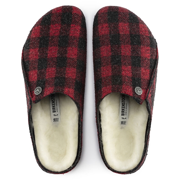 Birkenstock mules zermatt rivet plaid red 1017542 rougeE232901_5