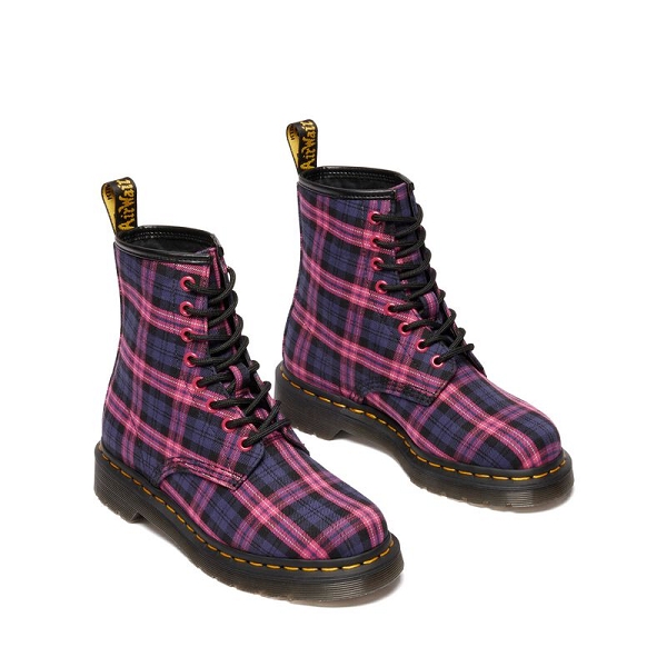 Doc martens bottines et boots 1460 tartan pink multi 41969650 roseE428901_4