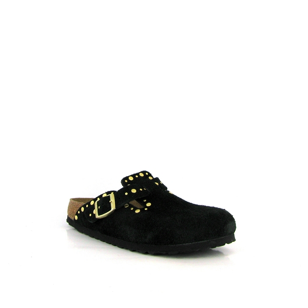 Birkenstock sabot boston rivets suede 1030491 noir