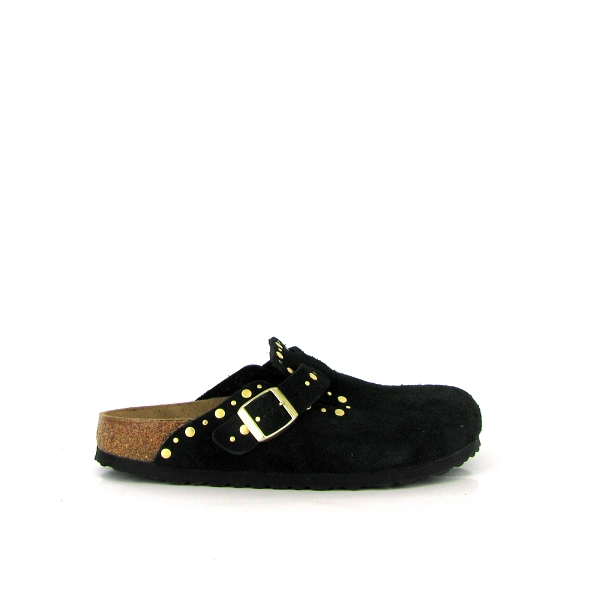 Birkenstock sabot boston rivets suede 1030491 noirE447301_2