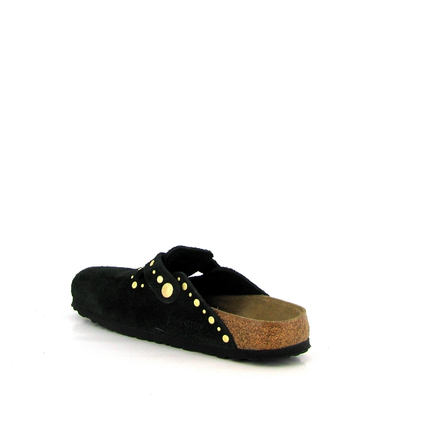 Birkenstock sabot boston rivets suede 1030491 noirE447301_3