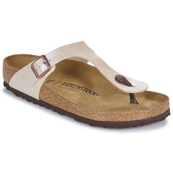 Birkenstock tong gizeh birko flor 943871 blanc