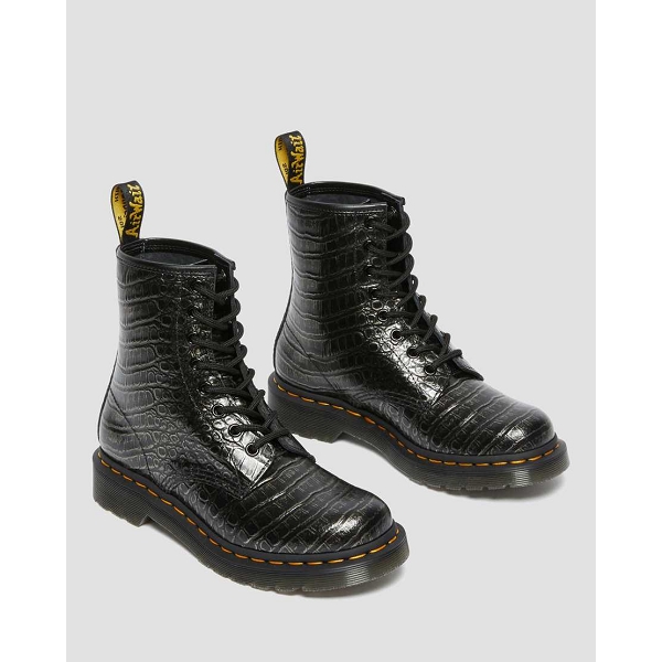Doc martens bottines et boots 1460 wild croc emboss 27249029 noirW015001_3