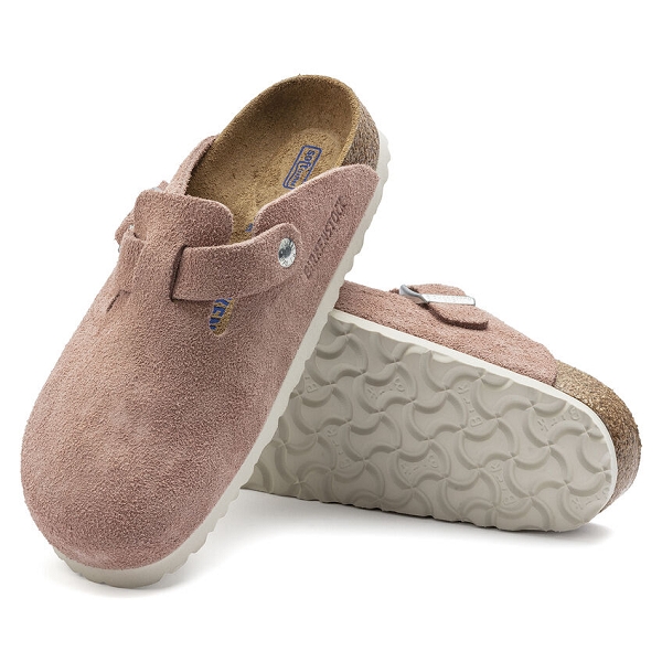 Birkenstock mules boston suede leather 1023279 roseW047101_4