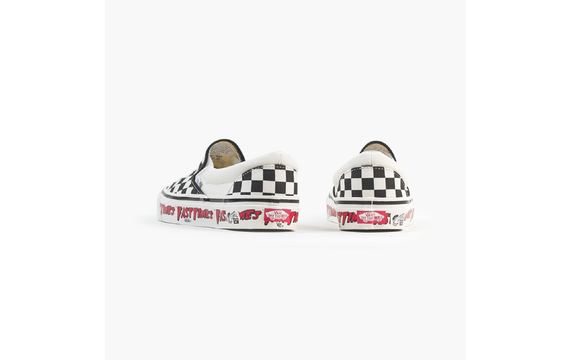 Vans u classic slip on fast time vnoa3jexwvp1 noir